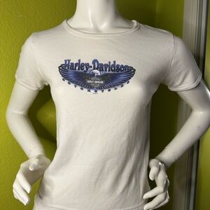 Harley-Davidson White/Blue/Black Baby T-shirt